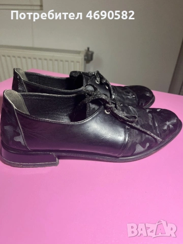 Черни официални обувки от естествена кожа, снимка 2 - Дамски елегантни обувки - 53047253