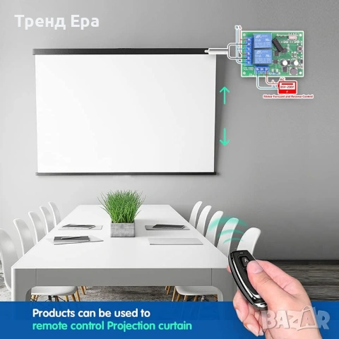 RF реле за гаражна врата, помпа и др. 10А, снимка 3 - Ключове, контакти, щепсели - 53069058