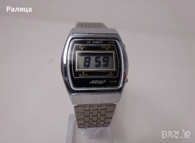 Мъжки електронен часовник Atron от 80-те години, снимка 3 - Мъжки - 53051517