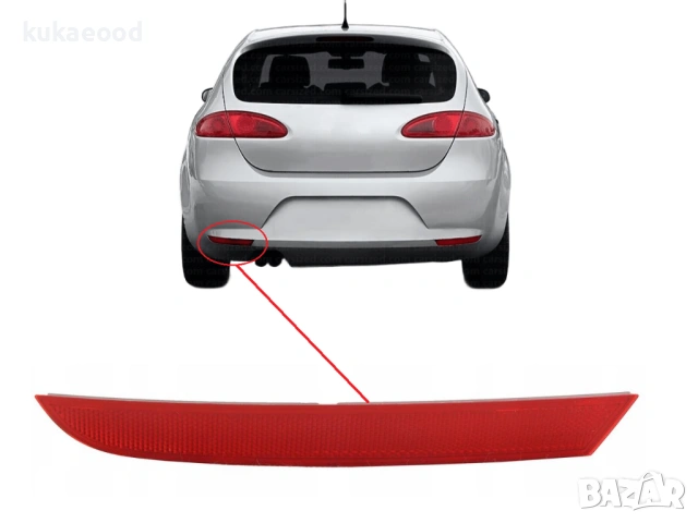 Рефлектор за задна броня на Seat Leon 1P MK2, снимка 3 - Части - 54105680