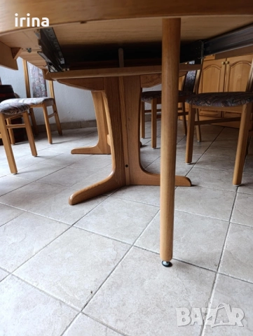 комплект шест стола от масив, снимка 16 - Маси - 51561671