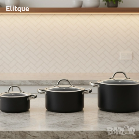 Алуминиева тенджера с мраморно покритие и капак – здравословно готвене без загаряне, снимка 6 - Съдове за готвене - 52503182