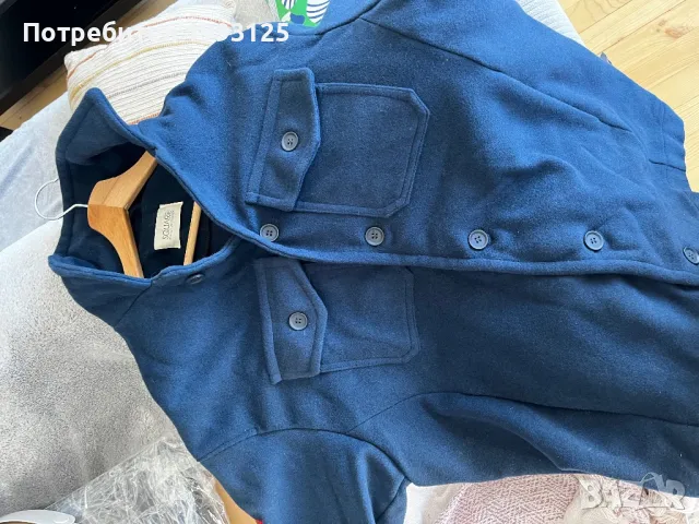 Риза, вълнена Square, размер XL, снимка 6 - Палта - 48613781