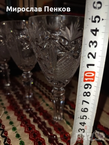 Кристални чаши, снимка 6 - Чаши - 52207870