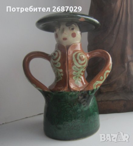 Керамика фигура съд с капак или свещник с подпис, снимка 10 - Декорация за дома - 31373401
