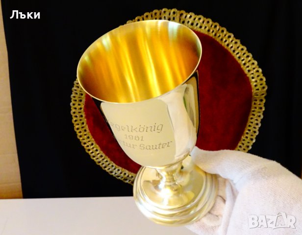 Бронзов бокал,чаша за вино 250 мл.,боулинг 61 г. , снимка 5 - Антикварни и старинни предмети - 37368513