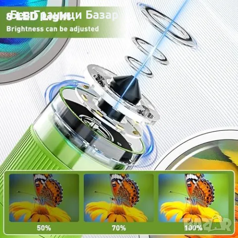 Нов Преносим микроскоп за деца 500-1000X с видео и фото функции, снимка 7 - Образователни игри - 48982327