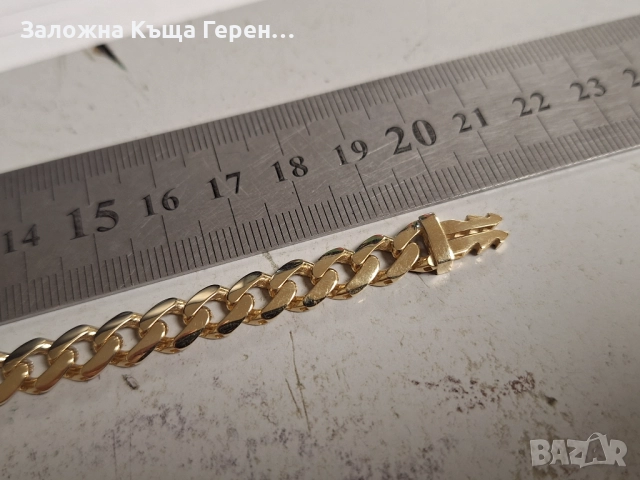 Златна гривна 8,58гр.14к, снимка 4 - Гривни - 52629616