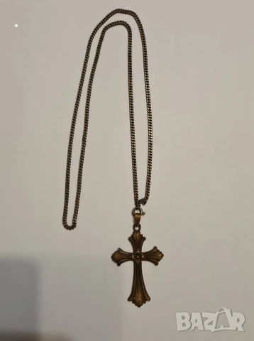 Рядък винтидж сребърен кръст проба 800 с маркировка "A.R.D