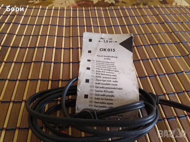 Кабел 2 x чинч RCA мъжко към  2 x чинч RCA мъжко, снимка 2 - Други - 30171565