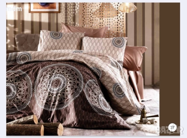 Марка VALDİVİA луксозен двоен ранфорс спален комплект 100% памук- 49 лв, снимка 4 - Спално бельо - 44016481