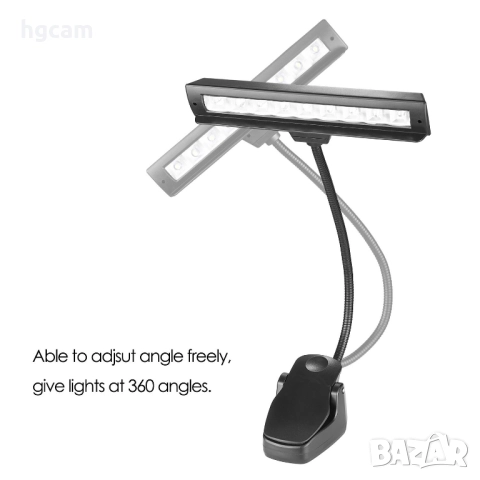 LED лампичка GARV R999 с гъвкаво рамо и защипване