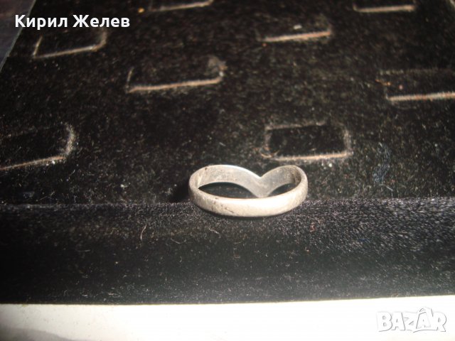 СТАР СРЕБЪРЕН ПРЪСТЕН АРТ НУВО СТИЛ РЪЧНА МАЙСТОРСКА ИЗРАБОТКА ВИСОКА ПРОБА СРЕБРО 18121, снимка 4 - Пръстени - 33737108