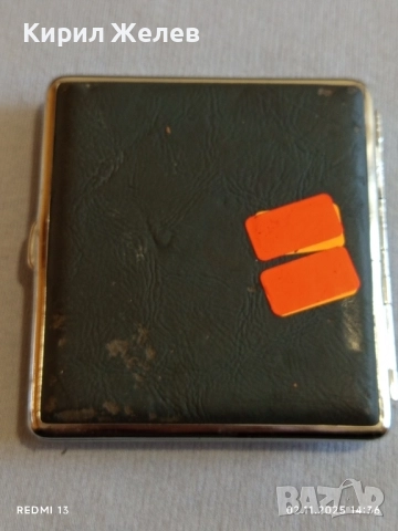 Винтидж табакера метална с кожа за КОЛЕКЦИЯ ДЕКОРАЦИЯ 48950, снимка 5 - Други ценни предмети - 52263804