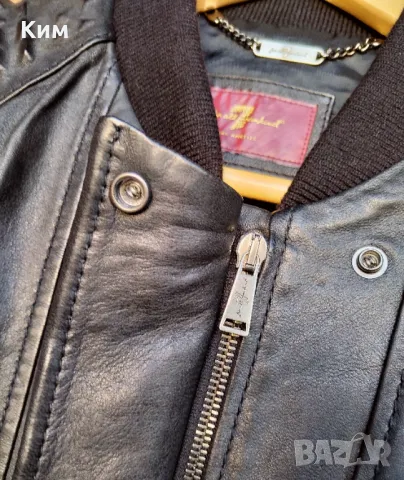 7 for All Mankind черно кожено с шипове на раменете размер С , снимка 4 - Якета - 47643283