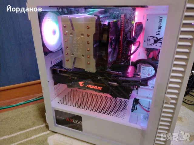 Гейм компютър Intel i7-7700k/32gb.ram./500gb.ssd./1tb.hdd./Aorus GTX1080Ti 11gb., снимка 4 - Геймърски - 53309427