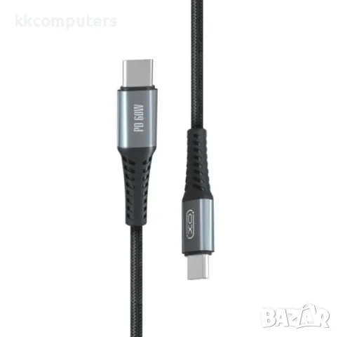XO PD кабел Type-C - Type-C 60W, 1m, XO-NB-Q167 / Черен / Баркод : 2403887