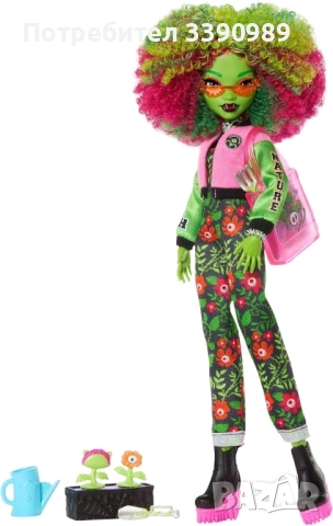 Чисто нова кукла Monster High Venus McFlytrap (Fearbook серия), снимка 2 - Кукли - 52380031