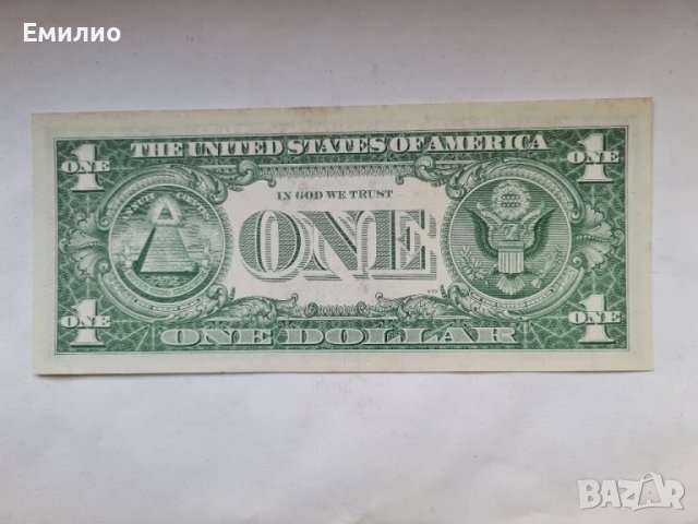 USA 🇺🇸  $ 1 DOLLAR 1963  UNC  6 DIGITS , снимка 2 - Нумизматика и бонистика - 36609103