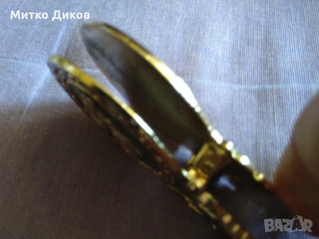 Винтидж гръцка емайл бронзова скоба за хартия двойна Атина Палада и Арго кораб фи 55мм, снимка 6 - Антикварни и старинни предмети - 35259479