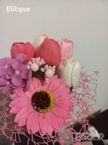 ръчно изработена сапунена аранжировка , снимка 2 - Декорация за дома - 53265178