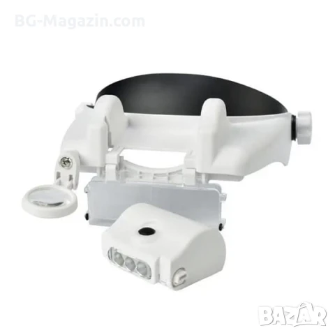 Увеличителна часовникарска лупа за глава око очила с LED осветление светлина лампа бижутери мощна, снимка 10 - Други инструменти - 50919425