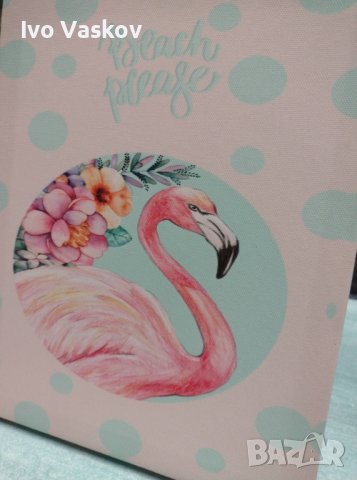 пано с фламинго, снимка 2 - Декорация за дома - 37336677