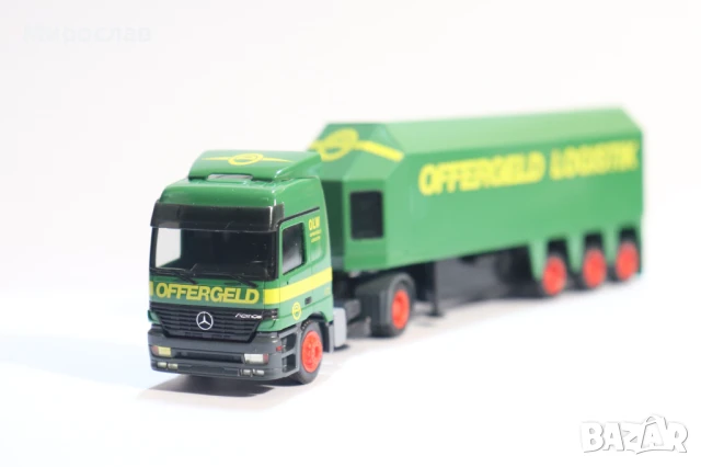 HERPA H0 1/87 MERCEDES ACTROS КАМИОН МОДЕЛ ТРАНСПОРТ НА СТЪКЛО, снимка 2 - Колекции - 50919687