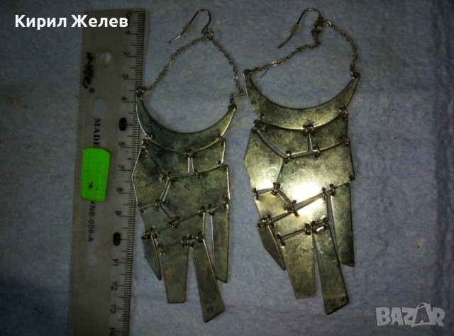 ШАРМАНТНИ СРЕБРИСТИ ДИЗАЙНЕРСКИ АРТ ОБЕЦИ от БЛАГОРОДНА НЕРЪЖДАЕМА СТОМАНА 22842, снимка 5 - Обеци - 42116431