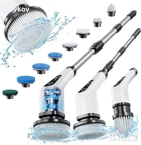 Електрическа центрофуга Leebein, безжична почистваща четка с 8 сменяеми глави на четки, снимка 1