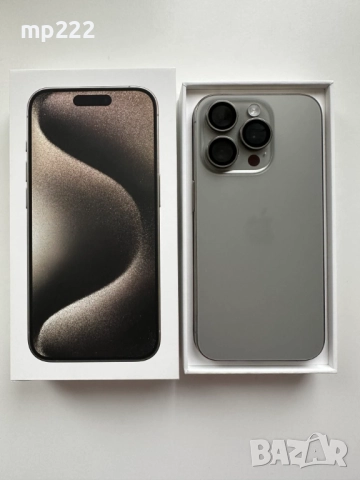 Продавам iPhone 15 pro, Natural Titanium, 128GB, снимка 2 - Apple iPhone - 52686400