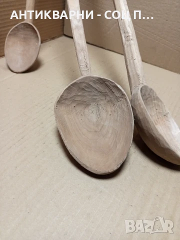 Комплект Стари Ръчно Изработени Големи Дървени Лъжици., снимка 3 - Антикварни и старинни предмети - 51370599