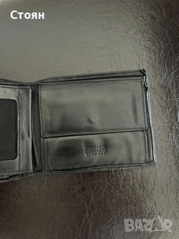 Мъжки портфейл от естествена кожа Bond, снимка 5 - Портфейли, портмонета - 42758364