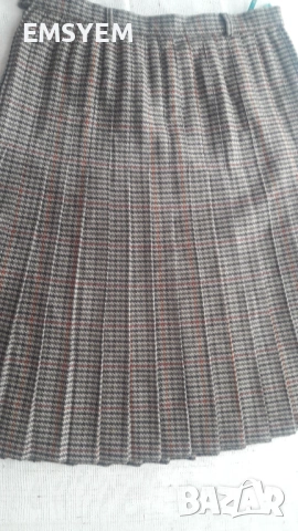 Пола на плисе , каре. Пола на плисе - пепит, снимка 5 - Рокли - 47283730