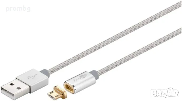 магнитен микро USB 2.0 кабел, Type C, GOOBAY,  Германия, снимка 1