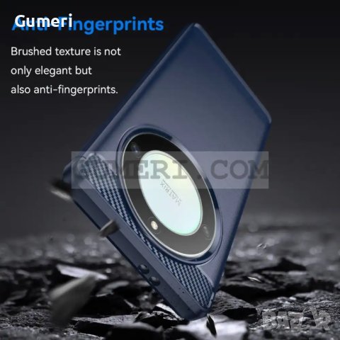 Honor Magic5 Lite Противоударен Силиконов Гръб - Карбон, снимка 5 - Калъфи, кейсове - 42648566