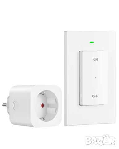 Радио контакт със стенен превключвател вкл/изкл. обхват 30м