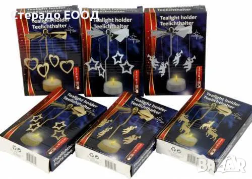 КОЛЕДНО СВЕЩНИЧЕ С ВЪРТЕЛЕЖКА, снимка 1