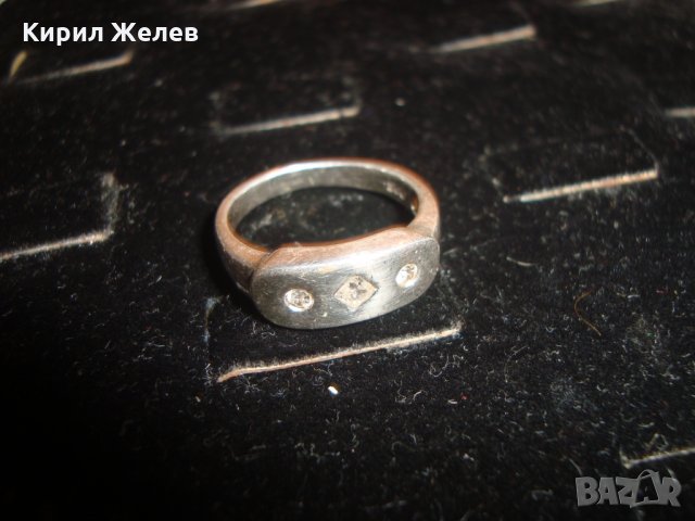 НЕЖЕН и СТИЛЕН с 3 ФАСЕТИРАНИ КАМЪКА ЦИРКОН СРЕБЪРЕН ПРЪСТЕН 925 ПРОБА СРЕБРО АРТ 11920, снимка 9 - Пръстени - 30395836