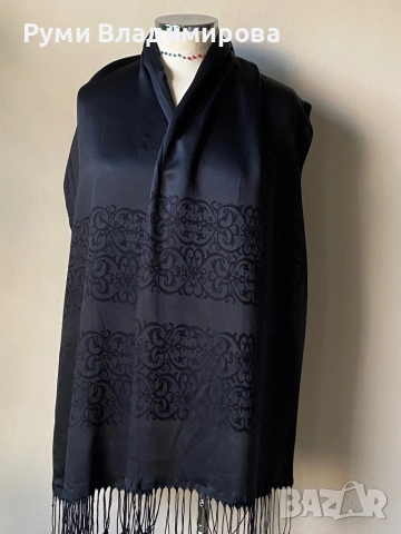 Черен шал от кашмир