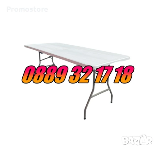 Сгъваема маса за кетъринг, градинска маса 180/74 см, къмпинг маса , снимка 6 - Градински мебели, декорация  - 51313646