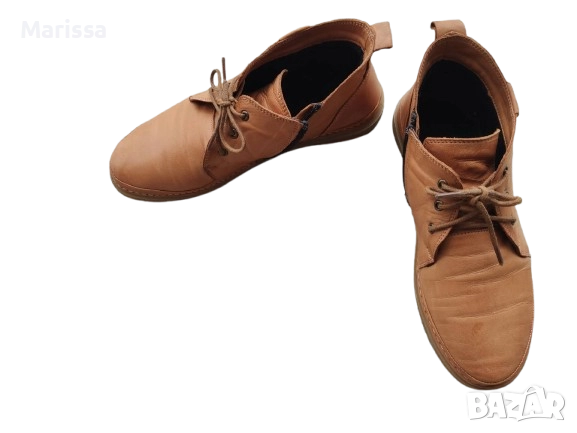  Кафяви дамски боти от естествена кожа, снимка 13 - Дамски боти - 52290961