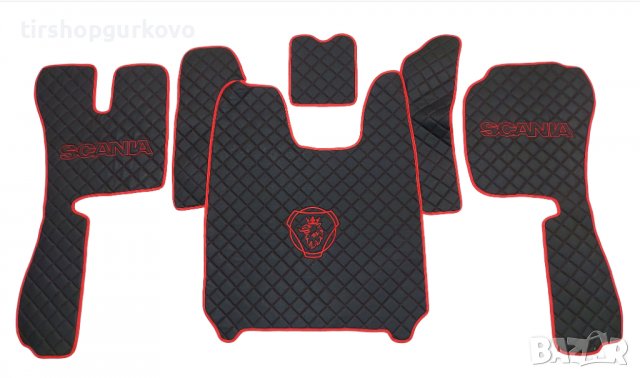 Кожени стелки за SCANIA R 2010-2016 година с три бродирани лога
