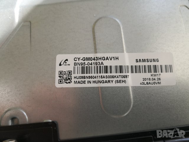 Телевизор Samsung UE43MU6190 на части, снимка 12 - Части и Платки - 30380608