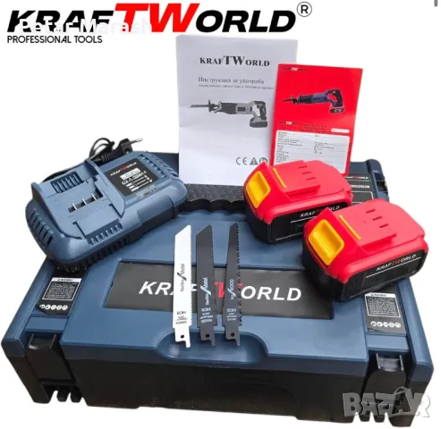Професионален Акумулаторен Саблен Трион KraftWorld + 3 ножчета, снимка 7 - Други инструменти - 50358438