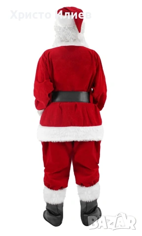 Костюм на Дядо Коледа Коледен кадифен костюм от 11 части xl, снимка 4 - Други - 54225407