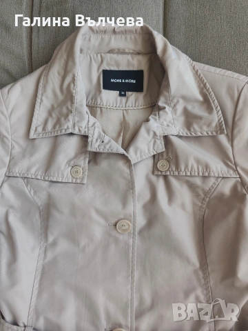 Дамски тренчкот с колан и джобове, снимка 8 - Якета - 54303240