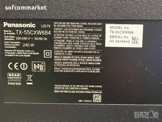 TCOn board 15Y55FU11APCMTA3V0.0 за Panasonic TX-55CXW684, снимка 4 - Части и Платки - 36703796