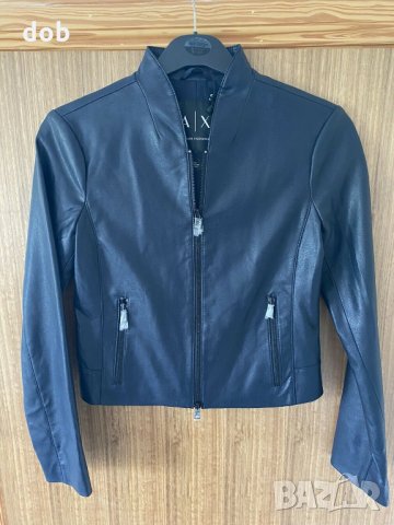 Ново яке Armani Exchange SPORTY FAUX-LEATHER Jacket, снимка 1 - Якета - 30708479