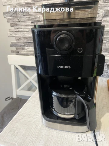 Шварц кафемашина с мелачка Philips Grind & Brew Filter (HD7767/00), снимка 4 - Кафемашини - 50827948